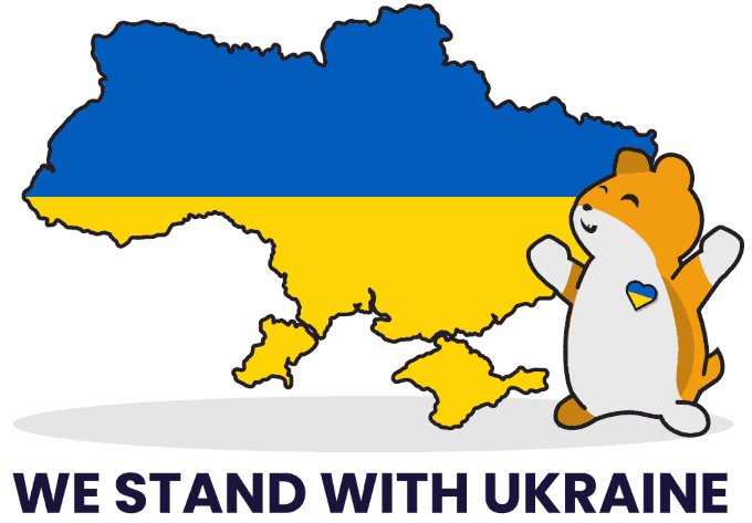 Husky Hamster supports charity action and stands with Ukraine.